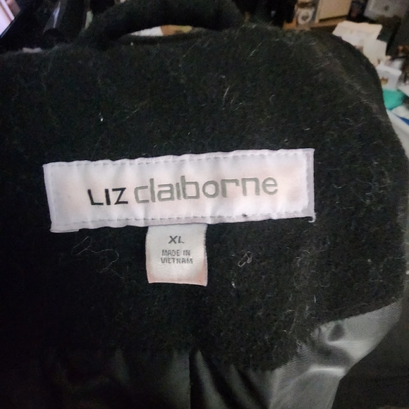 Liz Claiborne XL Classic Black Women's Coat - Picture 5 of 8